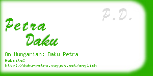 petra daku business card